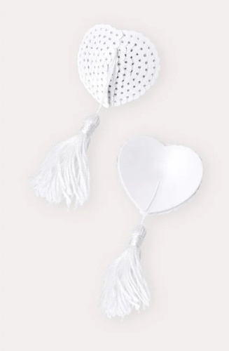 Белые пэстисы для груди с пайетками фото 3