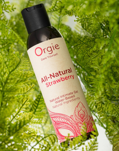 Оральная гель-смазка All-Natural Strawberry 150 мл фото 5