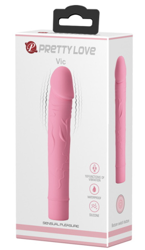 Мини-вибратор Pretty Love Vic нежно-розовый фото 5