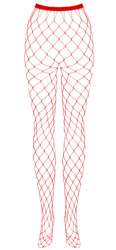 Сексуальные красные колготки в крупную сетку S/L фото 6