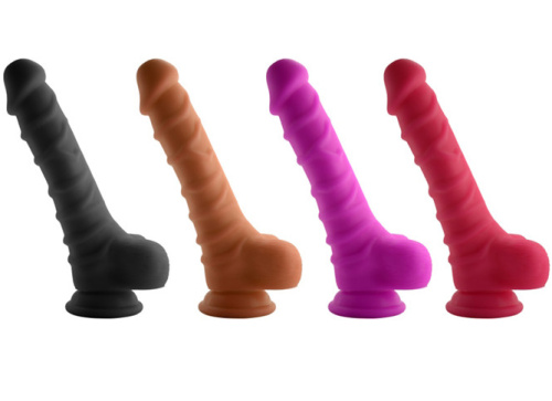 Рельефный фаллоимитатор телесного цвета X-Men 22 см фото 4