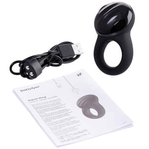 Эрекционное смарт-кольцо Satisfyer Signet Ring ДЕФОРМИРОВАННАЯ УПАКОВКА фото 9