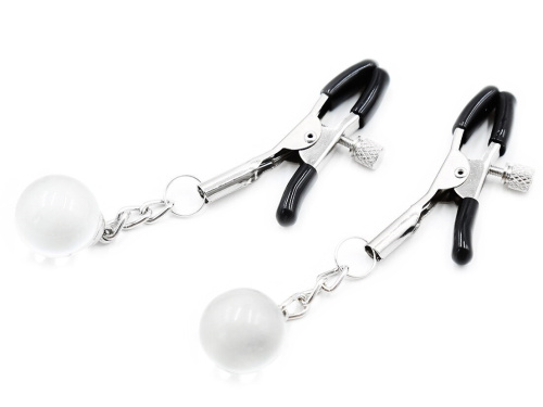 Зажимы для сосков с хрустальными бусинами фото 2