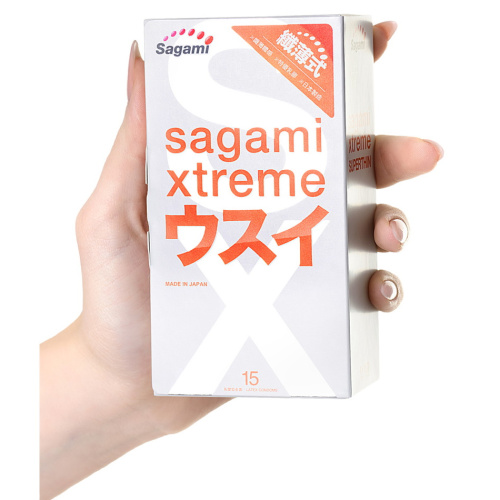 Презервативы ультратонкие Sagami Xtreme 0.04 мм 15 шт фото 6