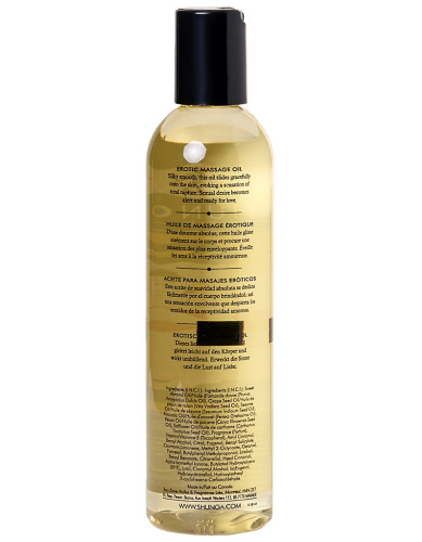 Возбуждающее съедобное массажное масло Shunga Organica сладкий миндаль 250 мл фото 3