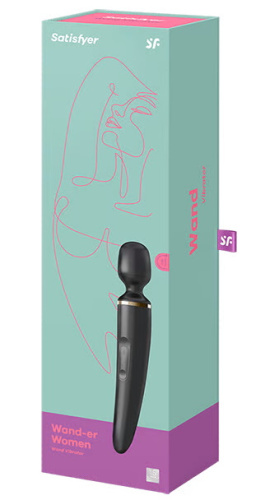 Вибромассажер перезаряжаемый Satisfyer Wand-er Women черный фото 11