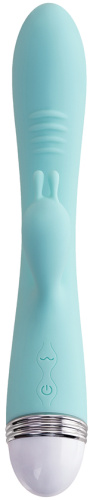 Вибратор с клиторальным стимулятором Flovetta Iris голубой фото 4