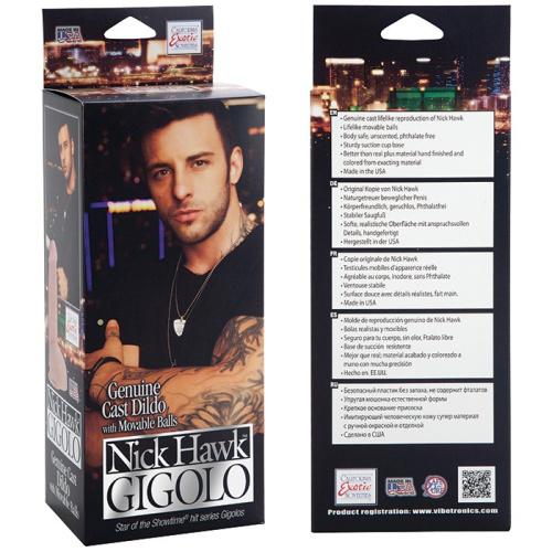 Реалистичный фаллоимитатор с мошонкой Nick Hawk фото 3