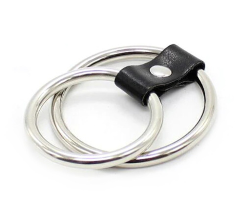 Комплект из двух стальных эрекционных колец на ремешке фото 2