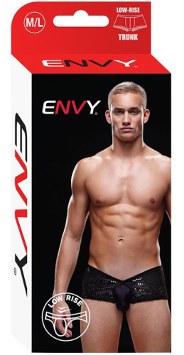 Блестящие мужские трусы-хипсы Envy черные M/L фото 4