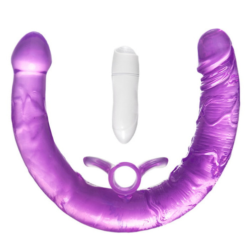 Двусторонний фаллоимитатор с вибропулей Toyfa Double Dildo фото 2