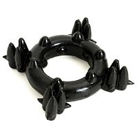 Насадка эрекционное кольцо черное Nuts & Bolts Cockrings