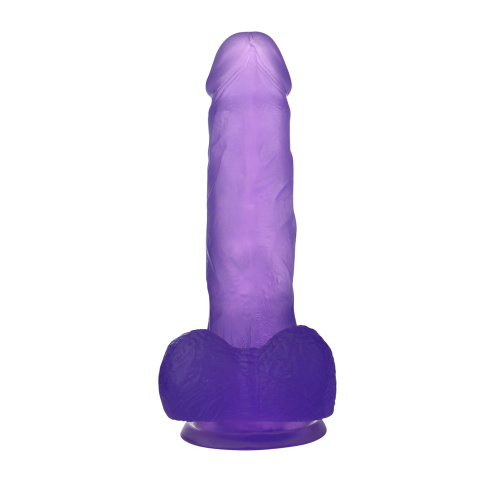 Фиолетовый фаллос Jelly Studs Crystal Dildo Medium 18 см фото 7