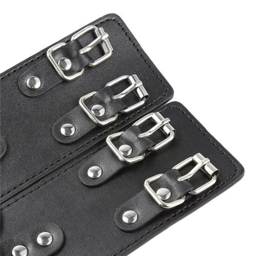 Широкие черные поножи с кольцом фото 8