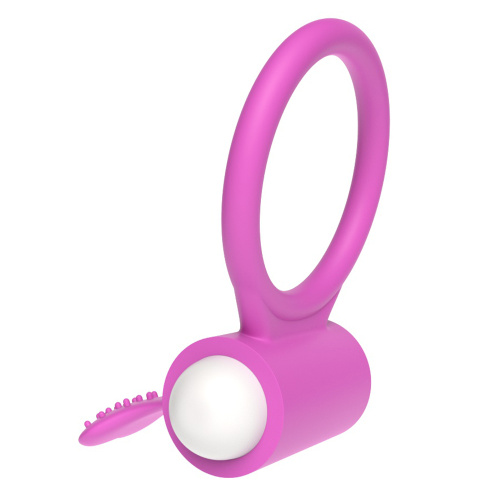 Виброкольцо пурпурное Power Heart Clit Cockring фото 3