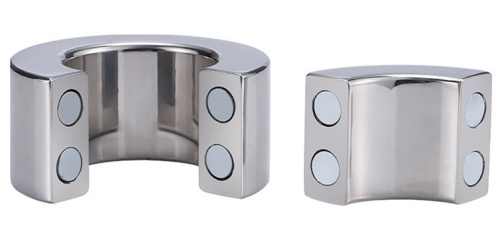 Стальной утяжелитель на магнитах для мошонки 216 гр фото 3