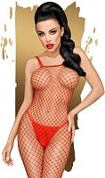 Красный сексуальный боди-комбинезон с доступом Penthouse Body Search S/L