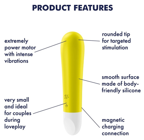 Мини вибратор Satisfyer Ultra Power Bullet 1 желтый фото 8