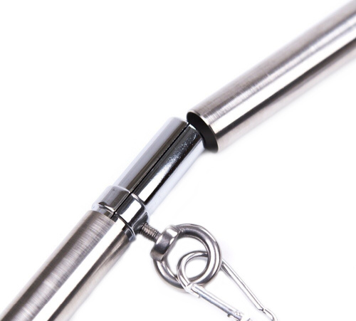 Металлическая БДСМ распорка с карабинами для крепления фото 5