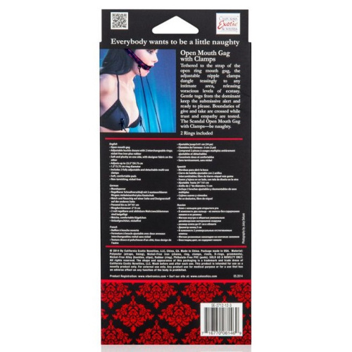 Кляп-кольцо с зажимами для сосков Scandal фото 4