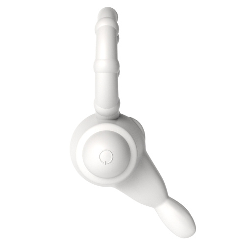 Белое виброкольцо Power Thrill Clit Cockring фото 4