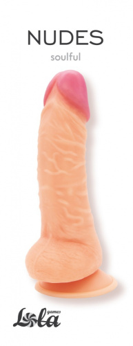 Фаллоимитатор с ярко выраженной головкой Nudes Soulful 18 см фото 2