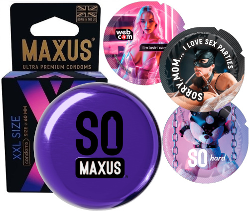 Презервативы в металлическом кейсе Maxus №3 XXL увеличенного размера