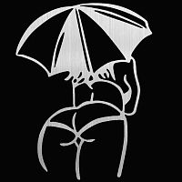 Виниловая наклейка на авто Девушка