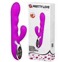 Перезаряжаемый вибратор Pretty Love Crazy с функцией подогрева