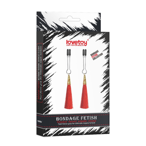 Зажимы для сосков Glamor Tassel Nipple Clamp Red фото 4
