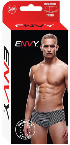 Мужские трусы-хипсы в полоску Envy черно-белые S/M фото 4
