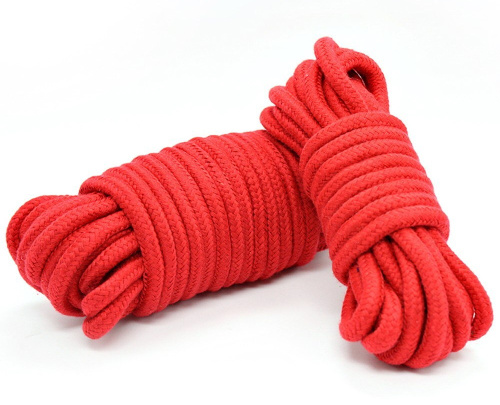 Хлопковая верёвка для бондажа красная 20 м фото 2