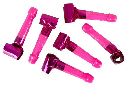 Свистульки-пенисы Willy Blowout Whistles 6 шт фото 2