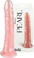 Перламутровый фаллос на присоске Akoya Pearl розовый 20 см