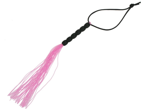 Маленькая резиновая плеть розовая 21 см фото 3