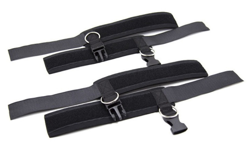 Черный комплект для бондажа к кровати фото 4