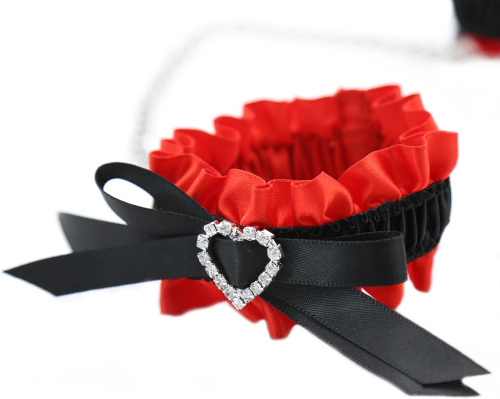 Атласные фиксаторы для шеи и рук на резинках с бантиками фото 5