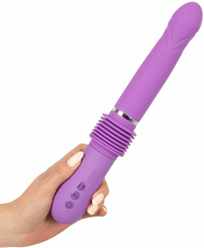 Вибратор розового цвета с поступательными движениями Push It фото 3