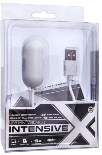 Мощное виброяйцо Intensive USB белое фото 2