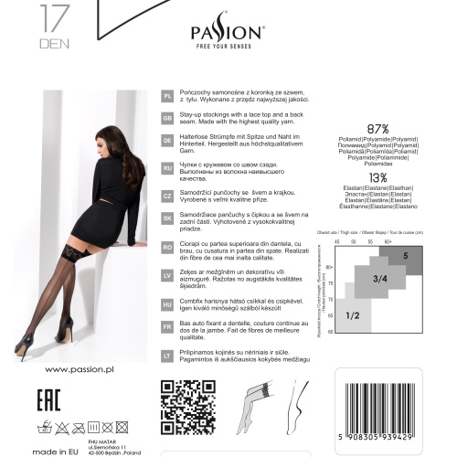 Чулки ST022 красные на силиконе размер 3/4 фото 2