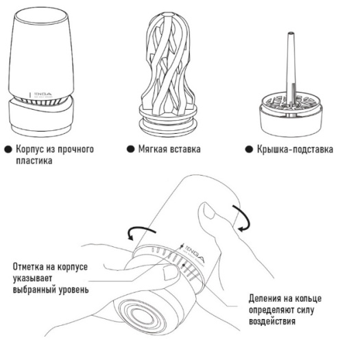 Мастурбатор с имитацией орального секса Tenga Aero Silver Ring фото 10