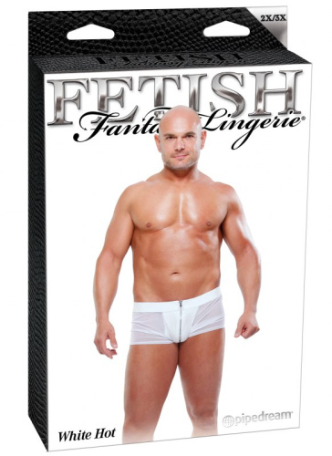 Мужские боксеры на молнии Fetish White Hot XXL/XXXL фото 4
