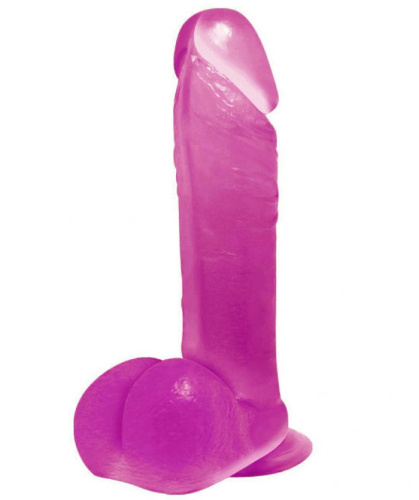 Розовый фаллоимитатор на присоске 19 см фото 3