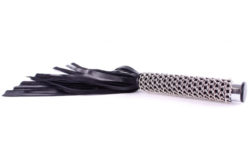 Плеть из натуральной кожи Metallic Charm 40 см фото 3