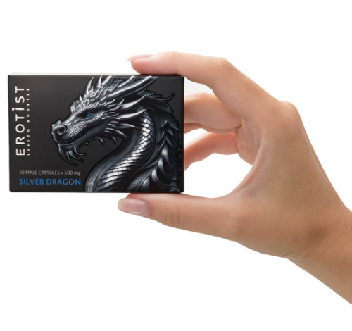 Мужские капсулы для усиления эрекции Erotist Silver Dragon 10 капсул фото 3