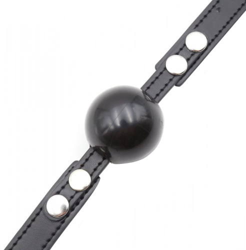 Силиконовый кляп-шар черного цвета фото 4