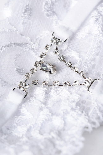 Трусики со стразами Joli Laura белые OS фото 4