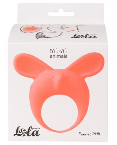 Эрекционное виброкольцо Mimi Animals Fennec Phil Orange фото 4