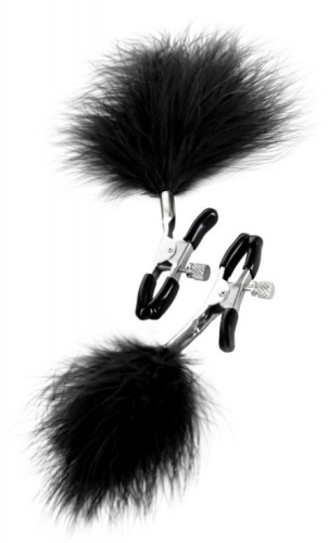Сексуальные зажимы на соски с черными перышками фото 5