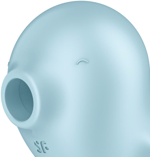 Вакуумно-волновой стимулятор с вибрацией Satisfyer Sassy Seal голубой фото 4